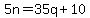 5n=35q%2B10