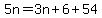 5n=3n%2B6%2B54