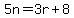 5n=3r%2B8