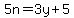 5n=3y%2B5