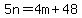 5n=4m%2B48