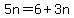 5n=6%2B3n