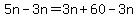5n-3n=3n%2B60-3n