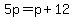 5p=p%2B12