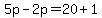 5p-2p=20%2B1