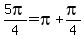 5pi%2F4=pi%2Bpi%2F4