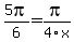5pi%2F6+=++pi%2F4x