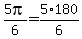 5pi%2F6+=+5%2A180%2F6