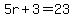 5r%2B3=23