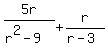 5r%2F%28r%5E2-9%29%2Br%2F%28r-3%29