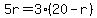 5r=3%2820-r%29