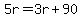 5r=3r%2B90