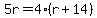 5r=4%28r%2B14%29