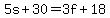 5s%2B30=3f%2B18