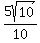 5sqrt%2810%29%2F10