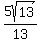 5sqrt%2813%29%2F13