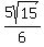 5sqrt%2815%29%2F6