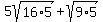 5sqrt%2816%2A5%29%2Bsqrt%289%2A5%29