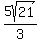 5sqrt%2821%29%2F3