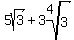 5sqrt%283%29+%2B+3root%284%2C+3%29