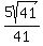 5sqrt%2841%29%2F41