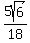 5sqrt%286%29%2F18