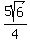 5sqrt%286%29%2F4
