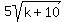 5sqrt%28k%2B10%29