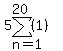 5sum%28%281%29%2Cn=1%2C20%29
