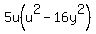 5u%28u%5E2-16y%5E2%29