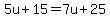 5u%2B15=7u%2B25
