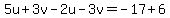 5u%2B3v-2u-3v=-17%2B6