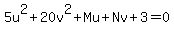 5u%5E2%2B20v%5E2%2BMu%2BNv%2B3=0