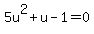 5u%5E2%2Bu-1=0