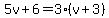 5v%2B6=3%28v%2B3%29
