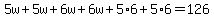 5w%2B5w%2B6w%2B6w%2B5%2A6%2B5%2A6=126