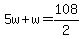 5w%2Bw=108%2F2