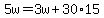 5w+=+3w+%2B+30%2A15