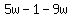 5w+-1+-+9w