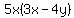 5x%283x-4y%29