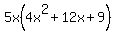 5x%284x%5E2%2B12x%2B9%29