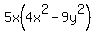 5x%284x%5E2-9y%5E2%29