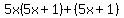 5x%285x%2B1%29%2B%285x%2B1%29