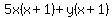 5x%28x%2B1%29+%2B+y%28x%2B1%29