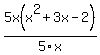 5x%28x%5E2%2B3x-2%29%2F5x