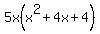 5x%28x%5E2%2B4x%2B4%29