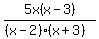 5x%28x-3%29%2F%28%28x-2%29%28x%2B3%29%29