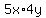 5x%2A4y