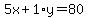 5x%2B1%2Ay=80