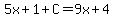 5x%2B1%2BC=9x%2B4